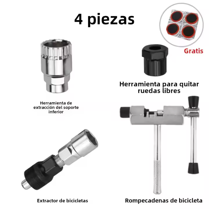 Kit De Herramientas De Reparación De Bicicleta Con Rompe Cadena Retirador De Engranaje Cutter Arraigador De Engranaje Multifuncional Para MTB Y Carretera - 1