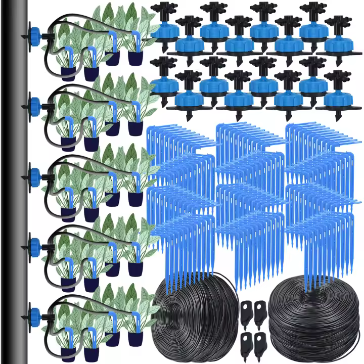 Sistema De Riego Automático Para Jardín 4-Maneras 3/5mm 2-Maneras Transmisor De Agua Para Plantas En Macetas 10/20 Conjuntos Invernadero - 1