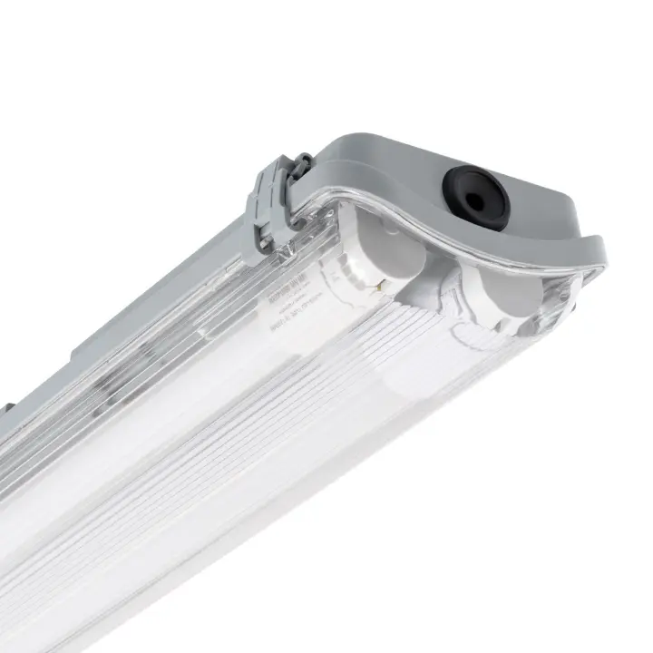 Ledkia Pantalla Estanca LED Slim dos Tubos LED 60 cm IP65 Conexión un Lateral - 1
