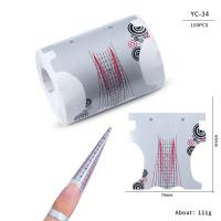 100pcs Formas De Uñas Artísticas Para Gel UV Extensión De Acrílico Estampado Francés Herramienta De Manicura Stencil Adhesivo Creativo Y Conveniente Para Uso Profesional O Doméstico - details 37