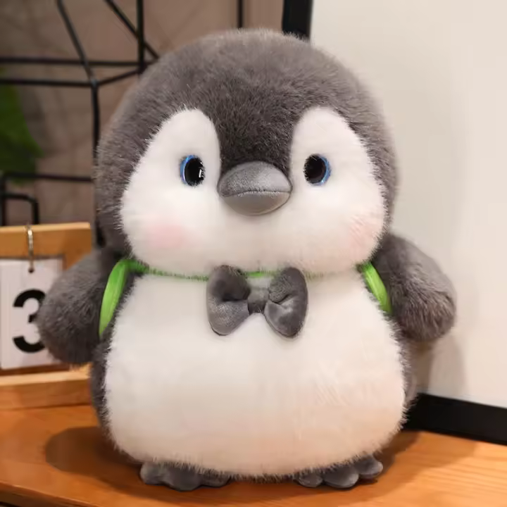 Peluche De Pingüino Suave Y Gruñón Juguete De Peluche Adorable Regalo De Cumpleaños Para Niñas Companion Gift Interesante Peluche - 1