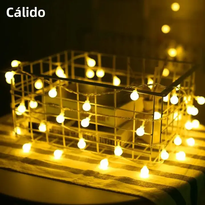 Luces De Cadena De Bolas LED 13M Para Exterior Luces De Navidad Guirnalda De Lámparas De Jardín Decoración De Fiesta Y Boda Color Calido Y Frío Incluye Bombillas - 1