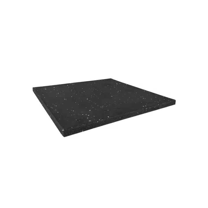 JARDIN202 - Loseta de Caucho Maciza para Gimnasios y Halterofilia | Material Profesional | Moteado Blanco - 1
