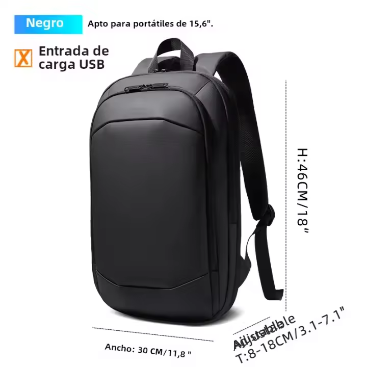 Mochila Heroic Knight Para Laptop De 15.6 Pulgadas Impermeable Y Ligera Con Capacidad Expansible Para Viajes Negocios Y Deportes - 1