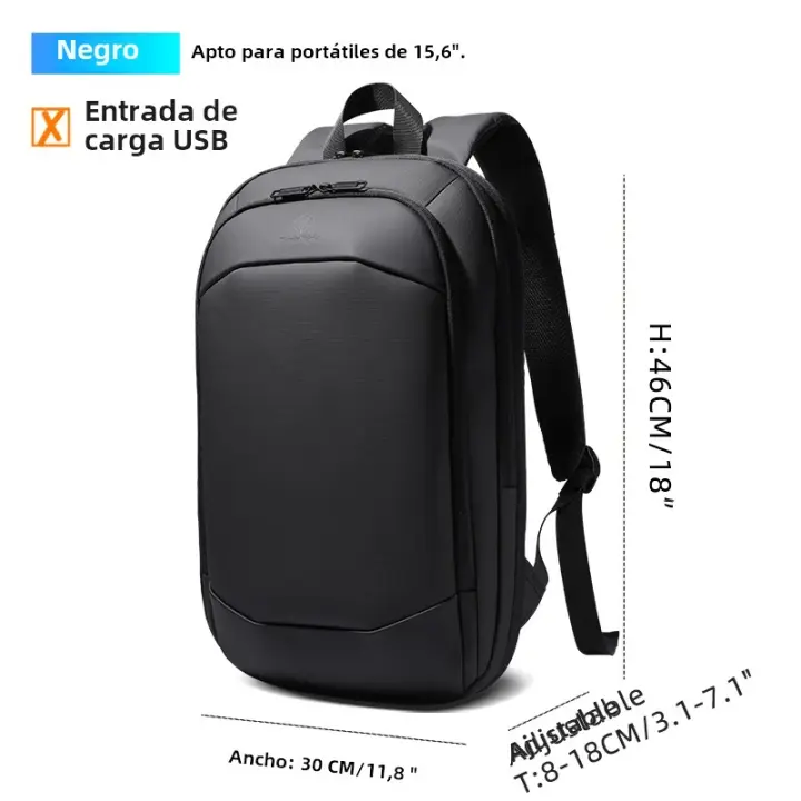 Mochila Heroic Knight Para Laptop De 15.6 Pulgadas Impermeable Y Ligera Con Capacidad Expansible Para Viajes Negocios Y Deportes - 1