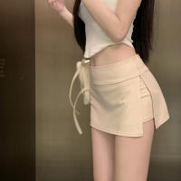 Falda Mini Bodycon Casual Para Mujer Con Abertura Lateral Cintura Alta Estilo Verano Polyester Transpirable A-Line - details 9