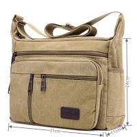 Bolso de hombro de lona para hombre, bandolera informal de viaje, de lujo, a la moda, de alta calidad - details 0