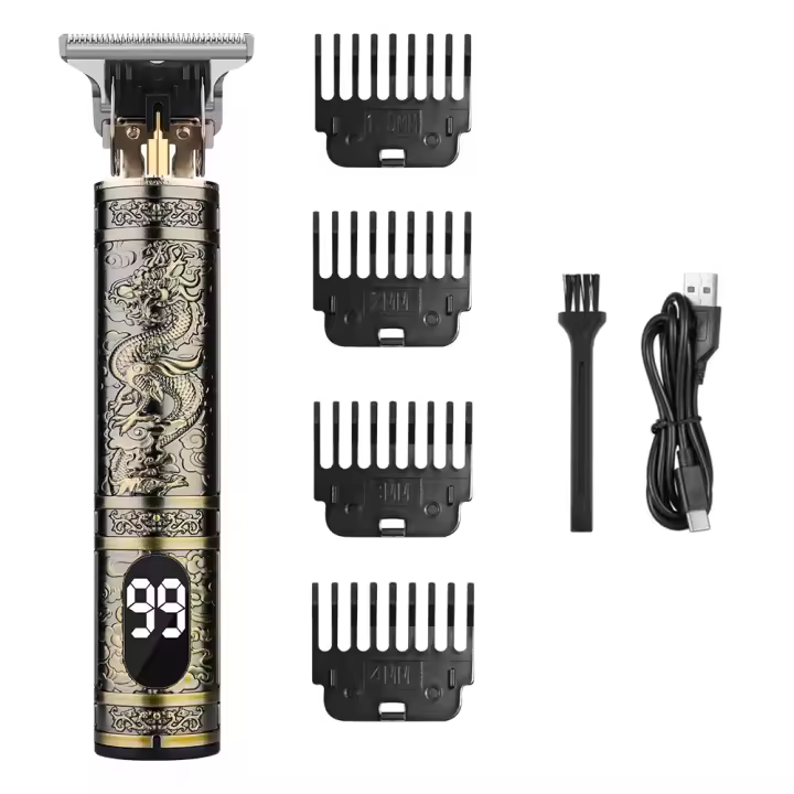 T9 Dragon Y Fénix Cortadora Eléctrica Profesional Para El Hogar Y Coche Con Tres a Cinco Longitudes Diferentes Carga Rápida Y Batería Duradera Para Cabeza Y Barba - 1