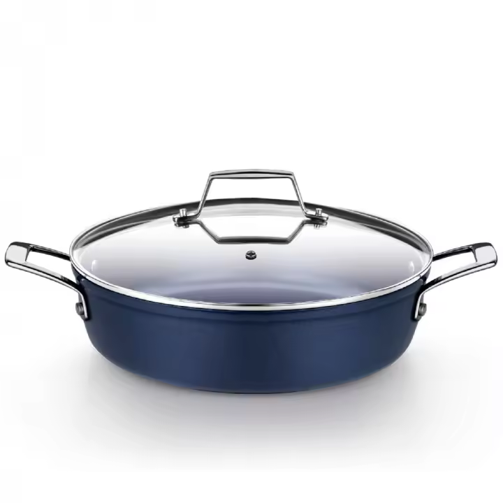 Monix Diamond - Cacerola baja de aluminio forjado antiadherente con titanio. En 24 o 28 cm Cazuela gas, inducción, vitrocerámica - 1