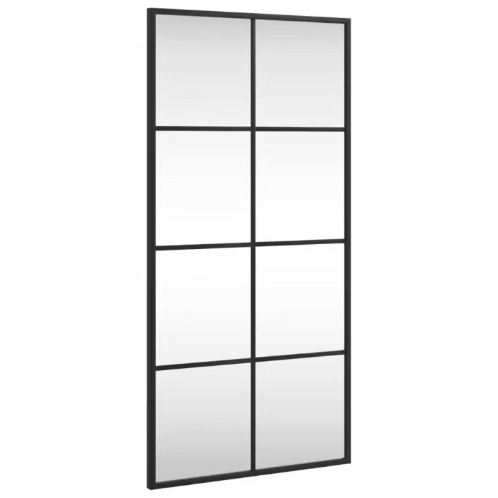 Espejo de espejo rectangular de Hierro Negro 40x80 cm, Espejo de maquillaje - 1