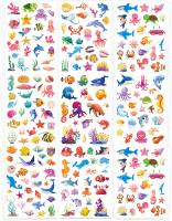 Pegatinas Impermeables De Mar Para Niños Decoraciones De Animales Submarinos Para Botellas De Agua Fiestas De Cumpleaños Suministros De Manualidades - details 0