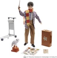 Harry Potter en la Plataforma 9 3/4 Hogwarts express Muñeco articulado de juguete con Hedwig , carrito portaequipajes con accesorios Mattel GXW31 - details 4