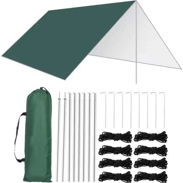 Hamaca M de 3x3M, Carp para moscas Y Lluvia, Lona impermeable a prueba de viento y Viento, Lona para acampar - 1