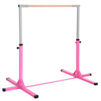 HOMCOM Barra de Gimnasia para Niños de +3 Años Barra de Entrenamiento con Altura Ajustable 92-150 cm Barra Horizontal de Gimnasia Carga 75 kg 197x121x150 cm - details 0