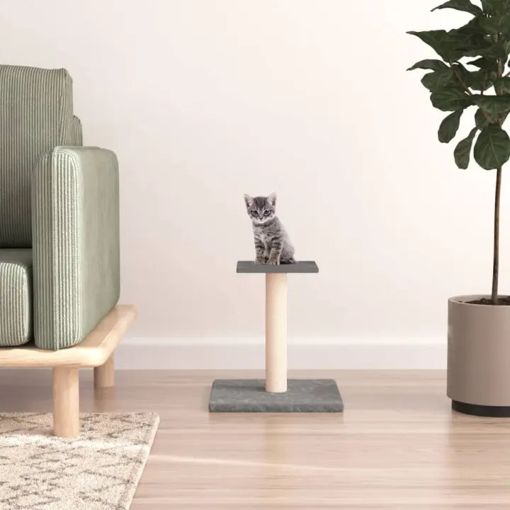 vidaXL Poste Rascador para Gatos con Plataforma Árbol de Escalada Color Crema,  Gris claro,  Gris oscuro y mas - 1