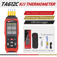 TA612C Termómetro Digital Con Pantalla LCD De 4 Canales Para Thermocouple K/J Tipo Almacenamiento De 5000 Grupos Y Descarga USB - details 0