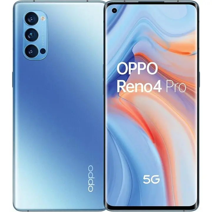 Oppo Reno 4 Pro 5G 12Gb RAM 256Gb ROM Galactic Blue Diseño actual y color sublime - Teléfono móvil inteligente desbloqueado de 5G con 12Gb de RAM, 256Gb de almacenamiento y color azul galáctico - 1