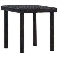 vidaXL Mesita de centro de jardín ratán sintético 40x40x40 cm en color Negro/Marrón | estructura resistente ideal para salón dormitorio o estudio - details 1