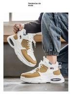 Zapatillas De Hombre Alta Comodidad Transpirables Casual Versátiles Con Suela Gruesa Para Otoño 2026 Cuero Artificial Malla - details 9