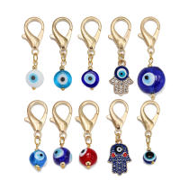Lucky Eye Set De 3 Llaveros Con Piedras De Ojo Turco Y Mano De Fatima Llavero De Aleación De Metal Para Coche Y Bolso - details 0