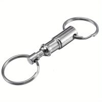 Llavero Desmontable Rápido 3pcs Doble Anillo Separable Llavero Botón Femenino Metal Para Joyería Y Componentes - details 6
