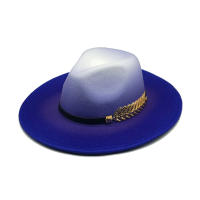 Gorro De Paja Gradiente De Otoño E Invierno Para Hombres Y Mujeres Gorro Fedora Clásico Con Pico Ancho Gorro De Paja Imitación Lana Cloche Para Mujer - details 12