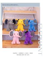 Elefante de felpa Animal - 25cm lindo juguete de felpa, perfecto para bebé, niños, niñas regalo de peluche - details 3