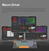 Teclado Mecánico De Juego REDRAGON L61 RGB Con Bluetooth 5.0 Y 2.4G Teclas Más Grandes 1.2X Para Usuarios De Mano Grande Compatible Con Computadora Tablet Y Laptop - details 11
