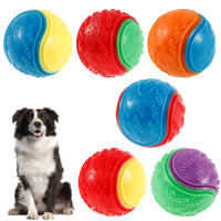 Juguetes Interactivos Para Perros 6Pcs Bolas Sonoras De TPR Masticables Resistentes Al Mordisco Para Limpieza De Dientes Y Entretenimiento - details 6