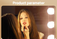 Espejo De Maquillaje Hollywood Con Luz LED Ajustable De 3 Colores Luz Stick USB Cadena Lámpara Dimmer Sin Fin Para Profesionales - details 12
