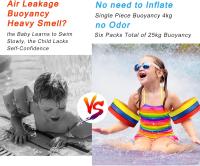 Bandas de Natacion para niños, paquete de 6 discos flotantes de EVA, Bandas de Natacion coloridas para niños de 3 a 14 años que están opening in Nadar, anillos de peso recomendaciones de 15 to 30 kg - details 4