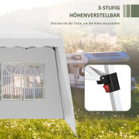 Gazebo plegable de 2,4x2,4 m with Paredes Laterales Ajustables en Altura | Protección UV 50 + para Jardín y Balcón | Estructura de Madera de Arce & Durable Oxford Canvas | Bolsa de Transporte Includes - details 4