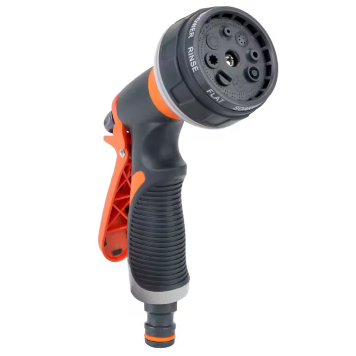 Pistola De Rociador De Jardín Con 8 Modos De Roce Alta Presión Herramienta Para Riego De Césped Limpieza De Coche Ajustable - 1