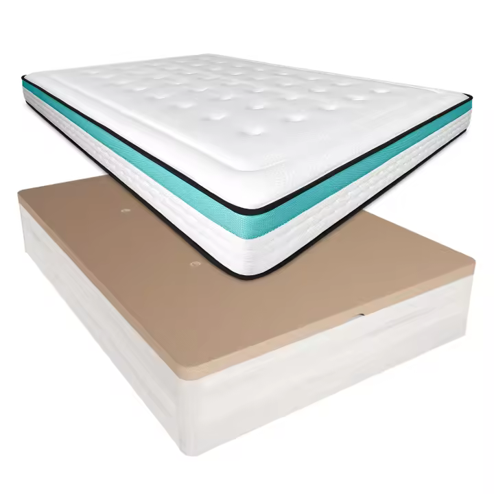 Duérmete Online - Pack Canapé Articulado - Colchón Viscoelástico con muelles ensacados Bio Max - 24cm de Grosor - Alta calidad - 1