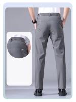 Pantalones Casuales Para Hombre Ultrafinos Y Elásticos Alta Elasticidad Transpirables Suaves Estilo De Negocios Verano Slim Fit Cierre De Cremallera - details 7