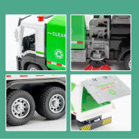 Coche De Recolección De Basura De Aleación De Metal 1/32 Con Sonido Y Luz Vehículo De Simulación Alta Para Colección Regalo Para Niños - details 2