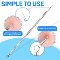 Herramienta De Tratamiento De Acné Teenitor 2 Piezas Extraedor De Puntos Negros Y Comedones De Grado Cirúrgico Para Limpieza Facial Y Nariz - details 2