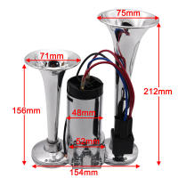 Bocina Eléctrica Para Coche 12V 600db Bocina Doble Super Fuerte Válvula De Solenoide Adecuada Para Coches Barcos Y Camiones - details 0