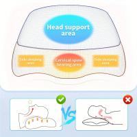 Almohada De Espuma De Memoria Ajustable Para El Cuello Y Los Hombros Soporte Ortopédico Ergonómico Para Descanso Y Viajes - details 3