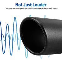 Tubo De Escape Polido De Acero Inoxidable 7.62cm Longitud 23cm Protector De Tubo De Escape Negro/Oro Para Automóviles - details 6