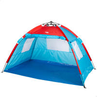 AKTIVE Paravientos playa, 213x133x120 cm, Tejido poliéster 170T, Columna de agua 300 mm, Peso tienda 2 kg, Tienda campaña montaje rápido, Cortavientos playa, Carpa de playa, Tienda de campaña 4 personas - details 0