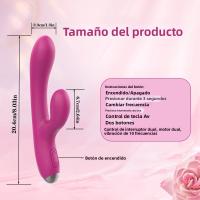 Vibrador De Conejo Para Mujeres Estimulador De Clítoris De Silicona G-Spot Potente 2 En 1 Dildo Juguetes Sexuales Para Masturbación Femenina Adultos - details 1