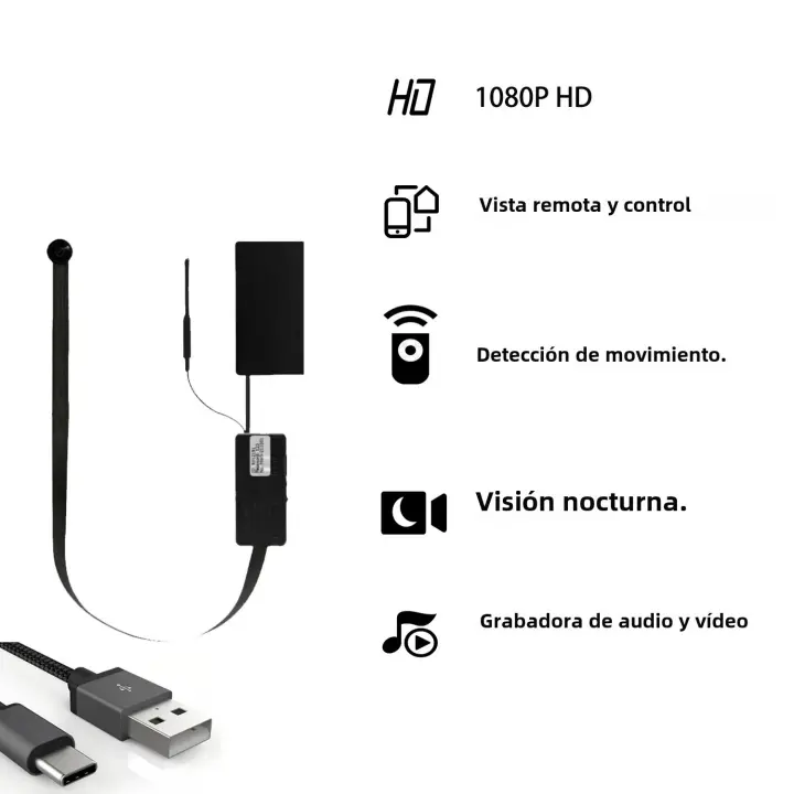 Cámara WiFi Mini A1 1080P HD Ángulo Amplio De 120 Grados Con Visión Nocturna Y Detección De Movimiento Soporte De Almacenamiento En Tarjeta SD Y Nube - 1