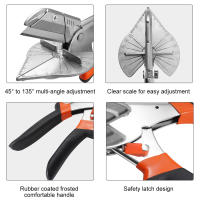 Tijeras De Miter Ajustables De 45 a 135 Grados Para Trabajar Madera Con 2 Hojas De Repuesto Corte Preciso Ergonómicas - details 4