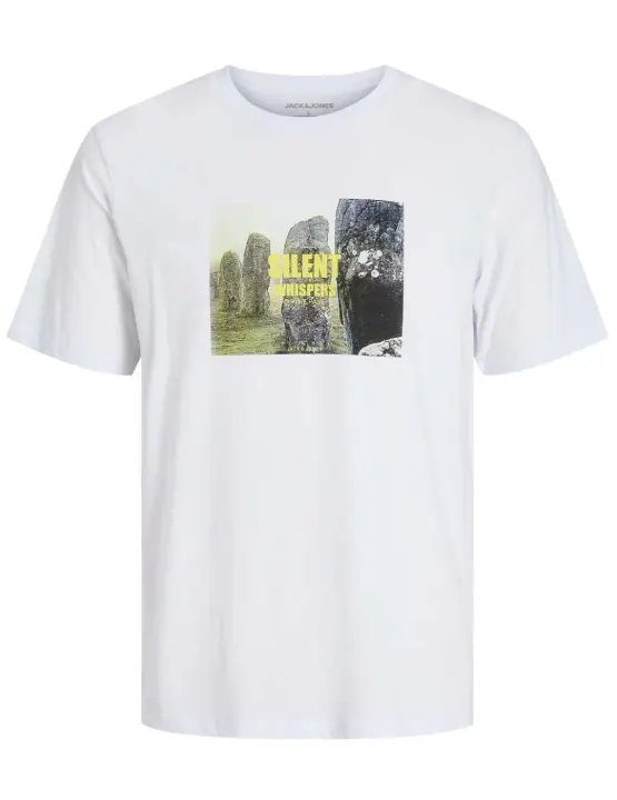 Camiseta Jack&Jones Ryu blanca manga corta para hombre - 1