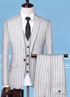 Traje De Tres Piezas Ajustado Para Hombre Con Chaleco Y Pantalones Estilo Británico De Alta Gama Para Bodas Y Fiestas Vestimenta Formal Casual - details 6
