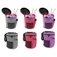 Bolsa De Almacenamiento Para Tejer Y Crochet De Gran Capacidad Portátil Con Bolsillo Para Agujas Y Gancho Organizador De Herramientas De Bordado Y Costura - details 0