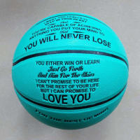 Balón De Baloncesto Estándar Tamaño 7 Para Entrenamiento Con Grabado 'To My Son' Regalo Deportivo Para Cumpleaños Material De Cuero PU Color Azul - details 0