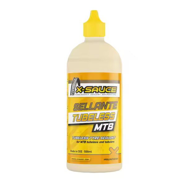 X-Sauce Líquido Antipinchazos Tubeless con Latex Amarillo - Reparación y Mantenimiento de Bicicletas - 1