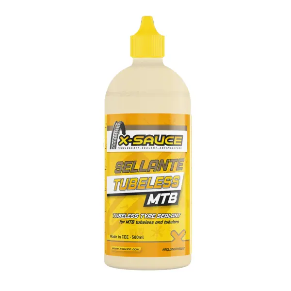 X-Sauce Líquido Antipinchazos Tubeless con Latex Amarillo - Reparación y Mantenimiento de Bicicletas - 1